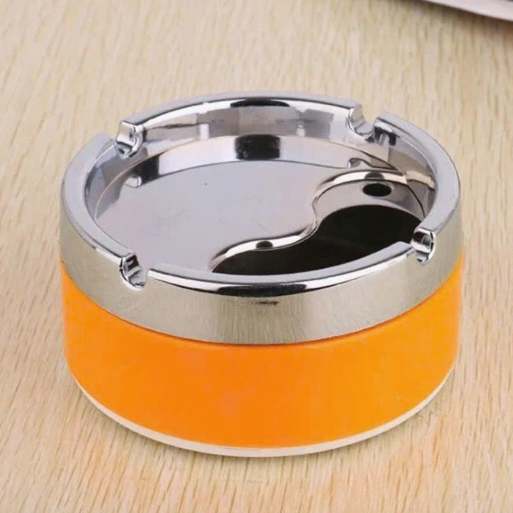 GẠT TÀN THUỐC XOAY NHỰA MÀU KẾT HỢP INOX HÀNG ĐẸP